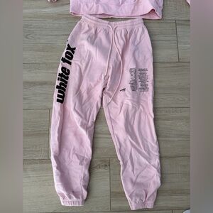White Fox Pink Sweatpants